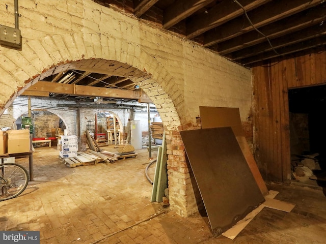 interior space featuring water heater