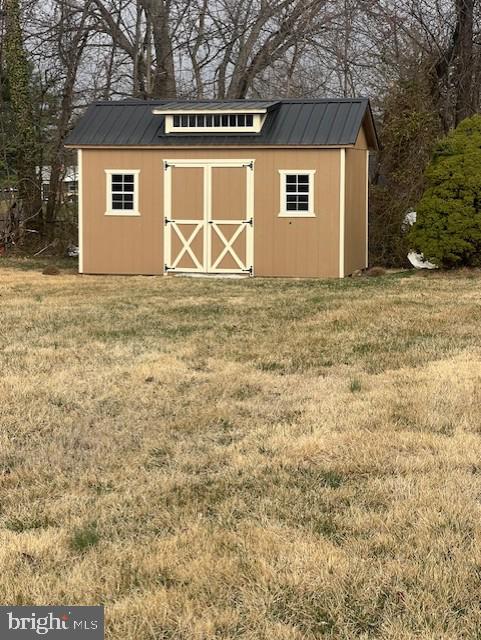 view of shed