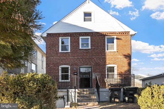 view of front of property with brick siding