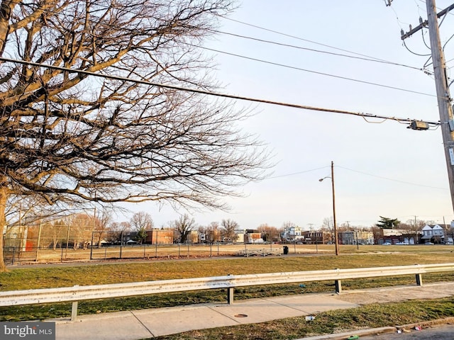 view of street with sidewalks and street lighting