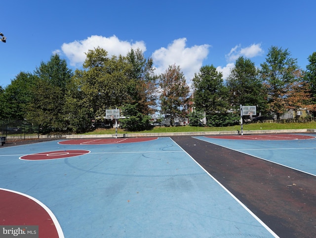 view of sport court with community basketball court