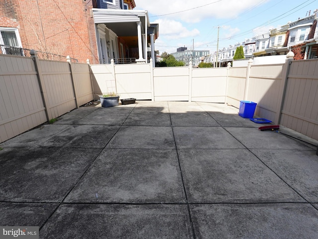 view of patio with a fenced backyard