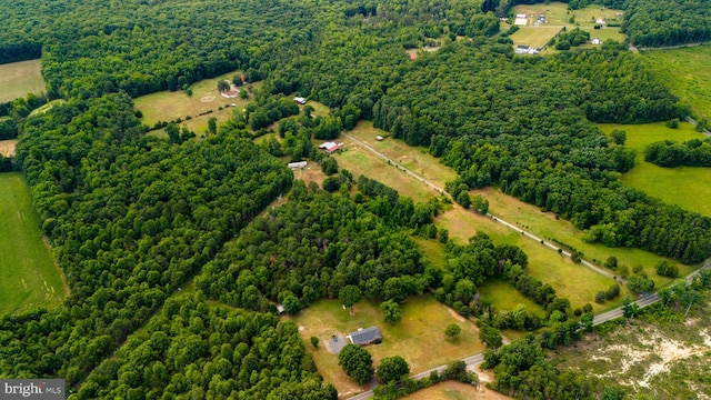 bird's eye view featuring a rural view