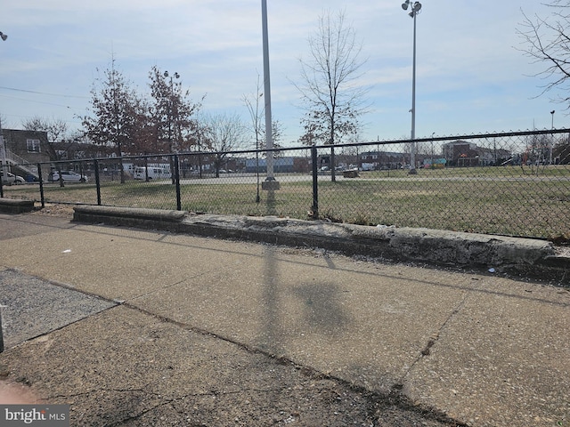 view of road with curbs