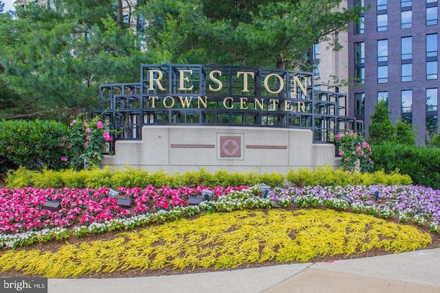 view of community sign