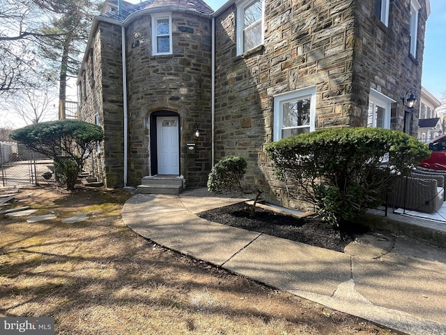 view of front of property with stone siding