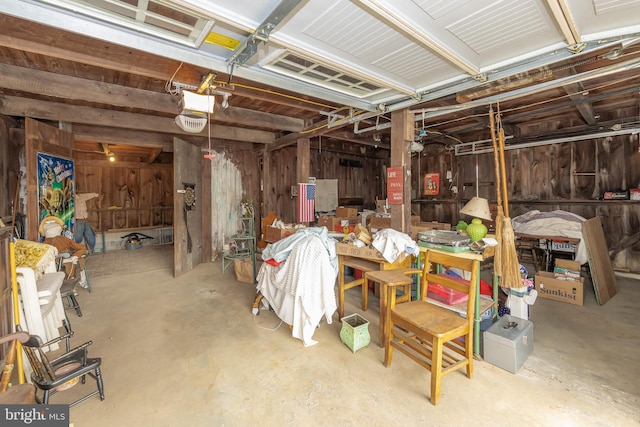 garage featuring a garage door opener