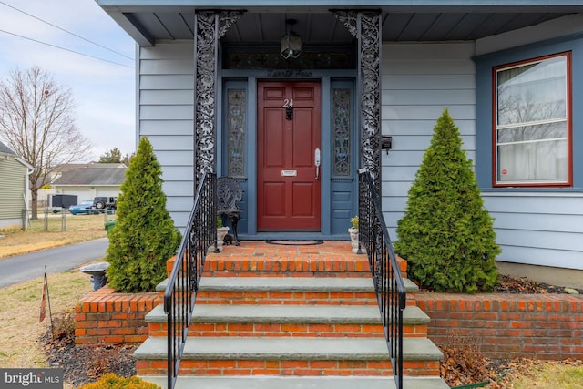 view of doorway to property