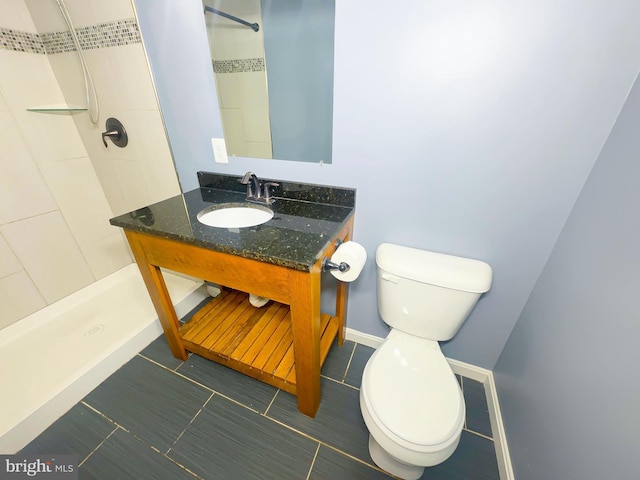 2204 Holly Oak Ct, Waldorf, MD 20601 - bathroom with toilet, a stall shower, vanity, and tile patterned flooring