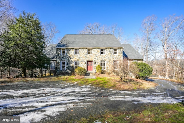 view of front of house featuring stone siding