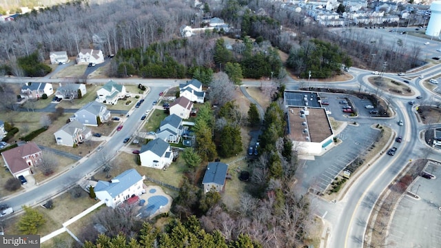 drone / aerial view with a residential view