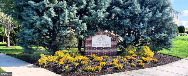 view of community sign