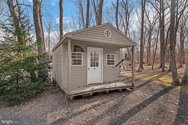 view of outbuilding with an outdoor structure