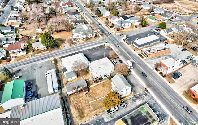 aerial view with a residential view