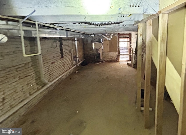 view of basement