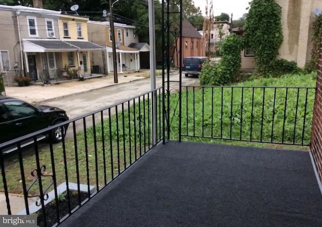 balcony with a residential view