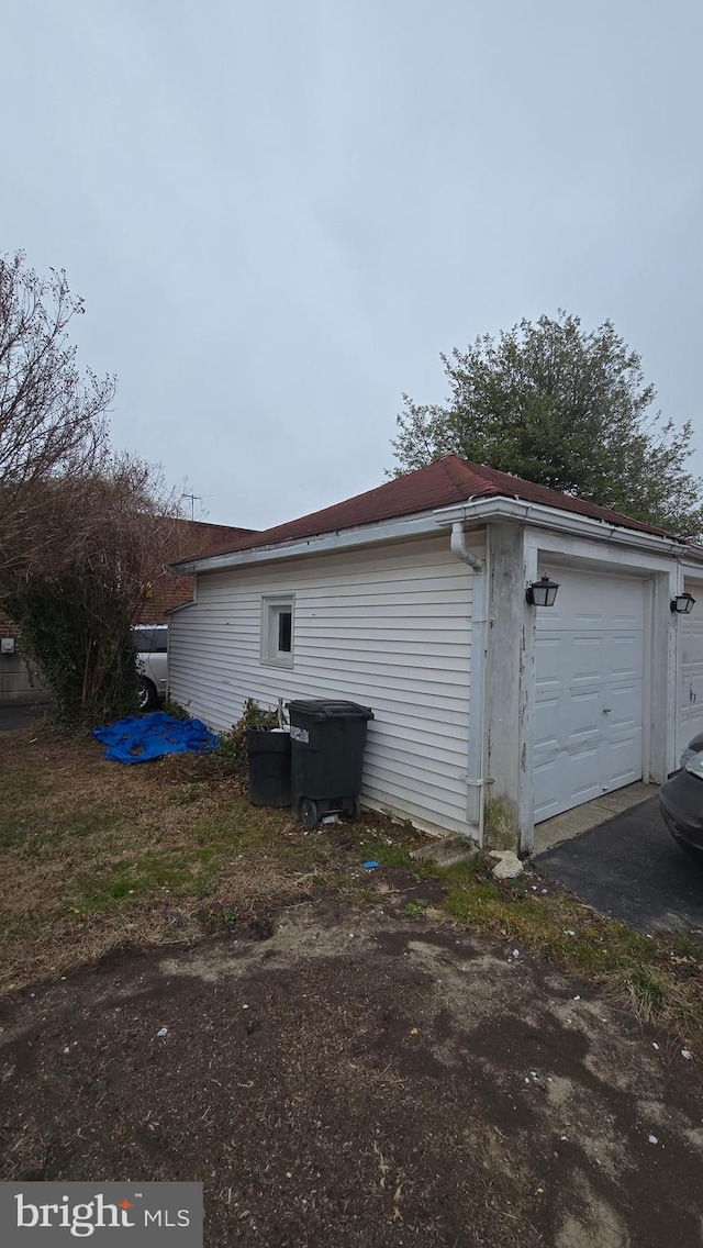 view of home's exterior featuring a garage