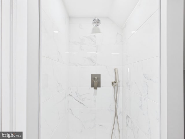 interior details with tiled shower