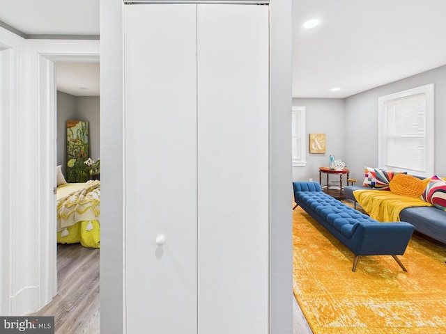 interior space with light wood-style flooring