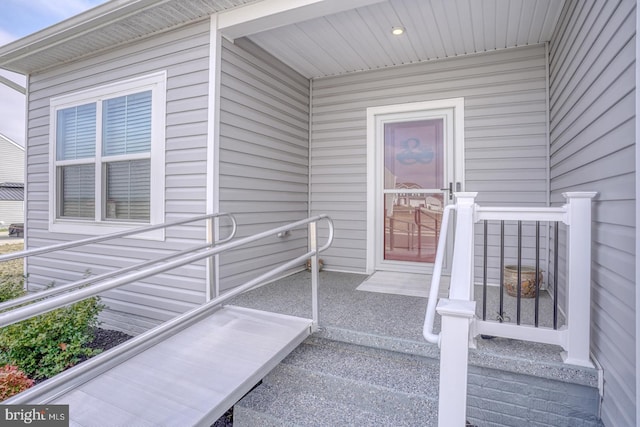 view of doorway to property