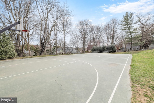view of basketball court featuring community basketball court