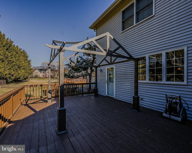 view of wooden terrace