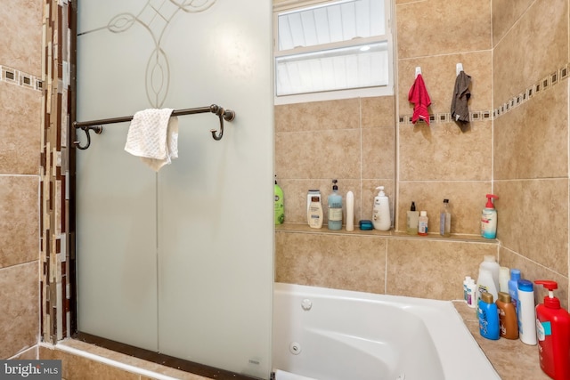 bathroom featuring a jetted tub