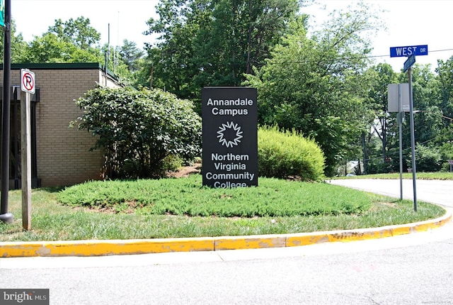 view of community sign