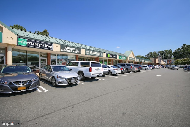 view of uncovered parking lot