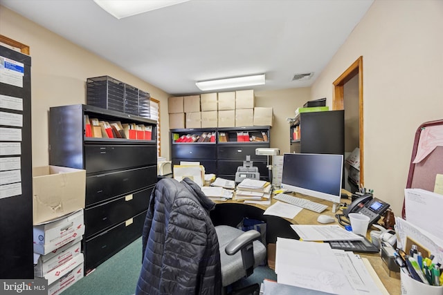 home office featuring visible vents