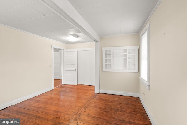 2621 2nd Rd N, Arlington, VA 22201 - spare room with ornamental molding, hardwood / wood-style flooring, and baseboards