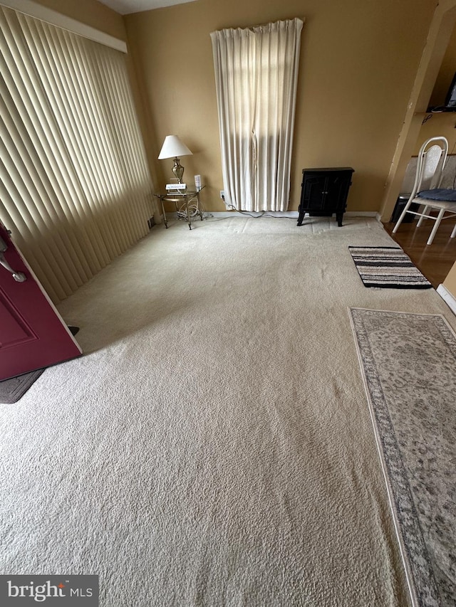 interior space featuring carpet floors