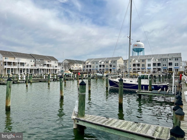 322 Shipyard Dr Unit 82, Cambridge, MD 21613 - dock area featuring a water view and a residential view