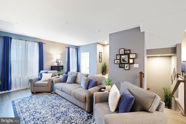 living room featuring wood finished floors