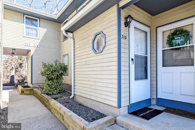 view of doorway to property