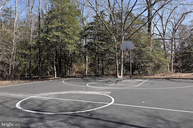 view of sport court featuring community basketball court