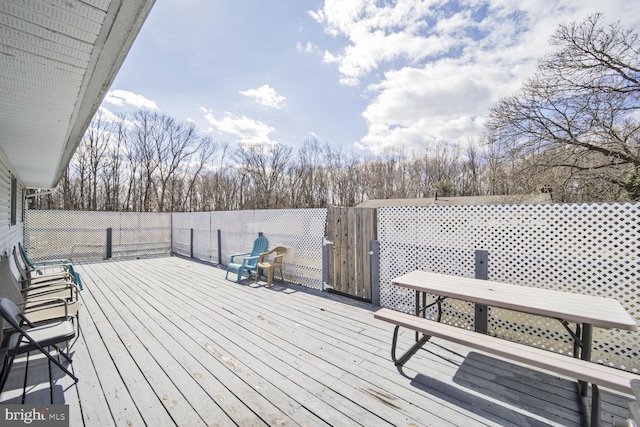 view of wooden deck