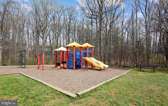 communal playground with a yard