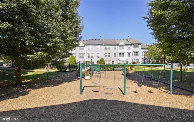 view of community jungle gym