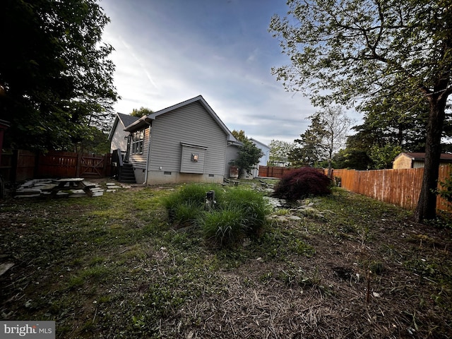 123 Meadowbrooke Pl, Winchester, VA 22602 - view of property exterior featuring crawl space and a fenced backyard