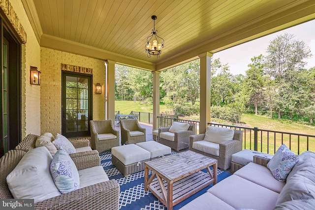 view of patio / terrace with outdoor lounge area