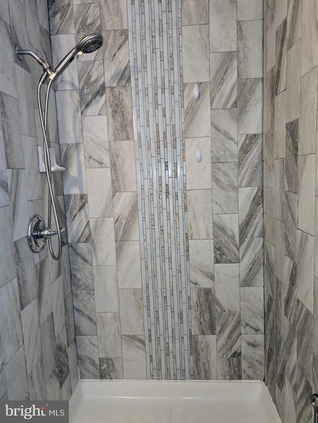 bathroom featuring a shower stall