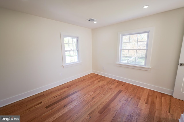 11 Hendrickson, Lawrenceville, NJ 08648 - unfurnished room with recessed lighting, baseboards, visible vents, and light wood-style flooring
