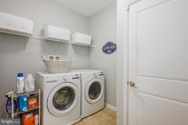 10437 Windlass Run Rd, Baltimore, MD 21220 - laundry room with laundry area, separate washer and dryer, and baseboards