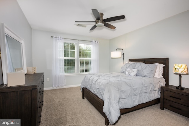 10437 Windlass Run Rd, Baltimore, MD 21220 - bedroom with ceiling fan, visible vents, baseboards, and carpet floors