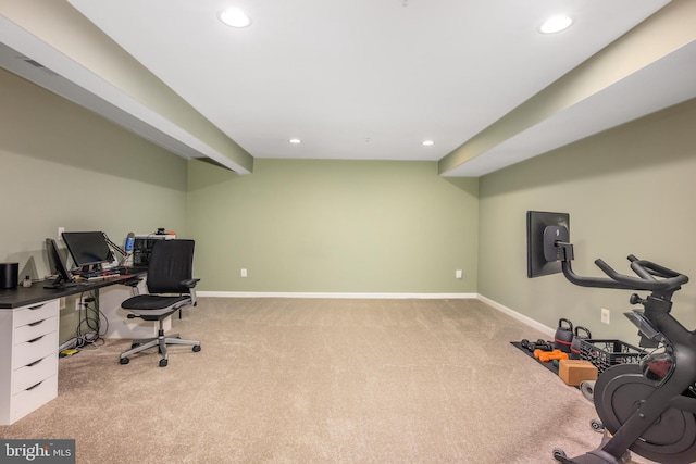 10437 Windlass Run Rd, Baltimore, MD 21220 - carpeted office space with recessed lighting and baseboards
