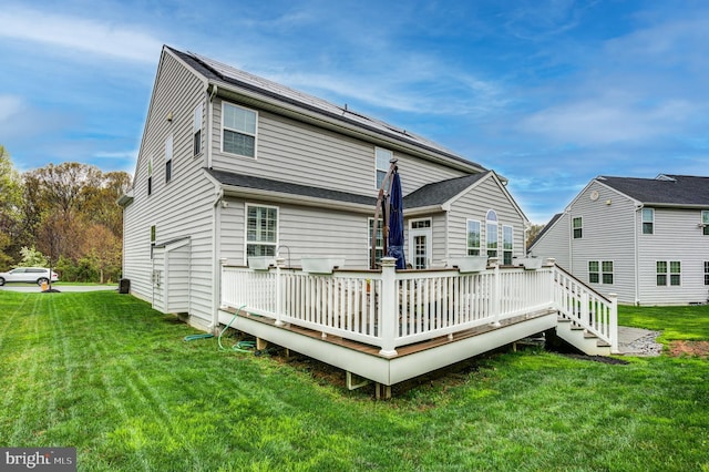 10437 Windlass Run Rd, Baltimore, MD 21220 - back of house featuring a deck and a lawn