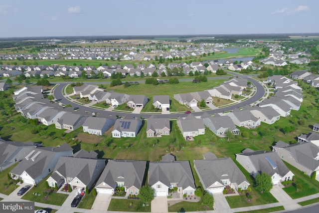 drone / aerial view featuring a residential view