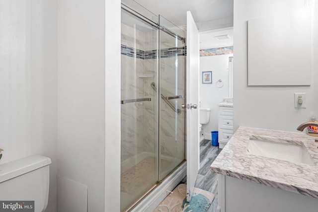 9400 Coastal Hwy Unit 1901, Ocean City, MD 21842 - full bathroom with a marble finish shower, toilet, and vanity