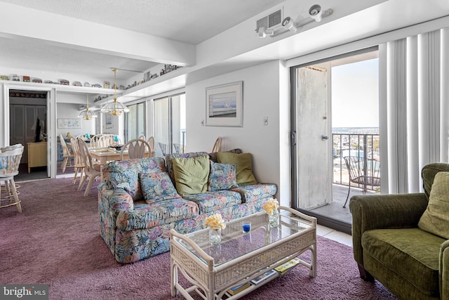 9400 Coastal Hwy Unit 1901, Ocean City, MD 21842 - living area featuring carpet flooring and visible vents
